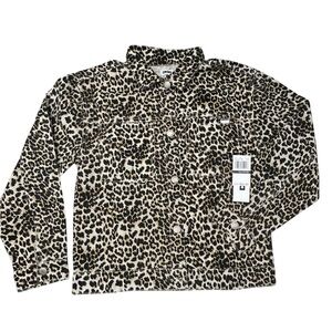 DKNY Girls Leopard Print Shirt Jacket XL (14-16) NWT